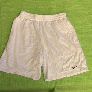 Nike Kids White Mesh Athletic Shorts
